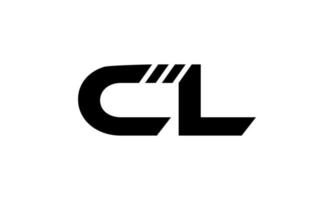 diseño de logotipo cl. diseño de logotipo de letra cl inicial diseño de vector de monograma pro vector.