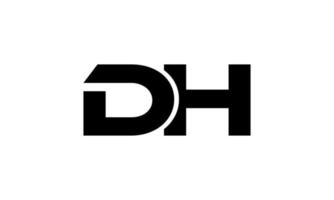 diseño de logotipo dh. diseño inicial del logotipo de la letra dh monograma vector diseño pro vector.