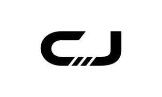 diseño de logotipo cj. diseño inicial del logotipo de la letra cj monograma vector diseño pro vector.