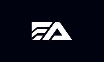 diseño de logotipo EA. diseño inicial del logotipo de la letra ea monograma vector diseño pro vector.