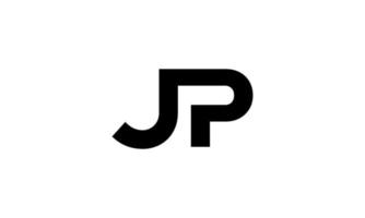 diseño de logotipo jp. diseño de logotipo de letra jp inicial monograma vector diseño pro vector.