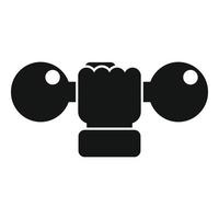 Dumbbell effort icon simple vector. Work partner vector