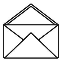Frame envelope icon outline vector. Envelop card vector