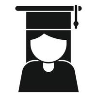 icono de graduación de estudiante vector simple. estudio final