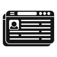 Web page icon simple vector. Platform system vector