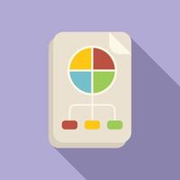 Segment icon flat vector. Market target vector