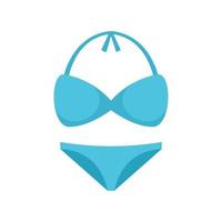 Dress swimsuit icon flat isolated vector
