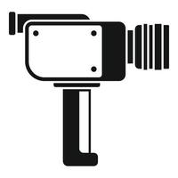 Handle camera icon simple vector. Tv movie camera vector