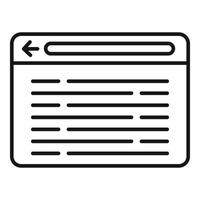Browser wireframe icon outline vector. Computer internet vector