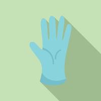 Virus glove icon flat vector. Hand latex vector