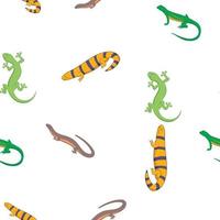 Iguana pattern, cartoon style vector