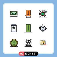 9 Creative Icons Modern Signs and Symbols of biology meter knowledge cycle time education book Editable Vector Design Elements