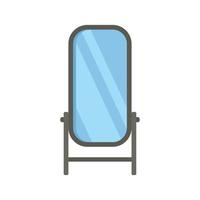 Home mirror icon flat isolated vector