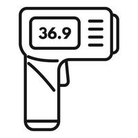 Digital thermometer gun icon outline vector. Medical hand vector