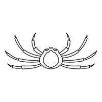 Spider crab icon, outline style vector