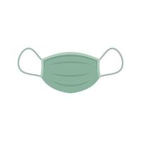 Doctor medical mask icon flat isolated vector