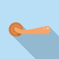 Knocker door handle icon flat vector. Knob lock vector