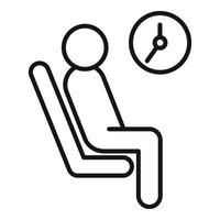 Service people icon outline vector. Waiting area vector
