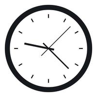 icono de reloj de pared, estilo simple vector