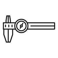 Caliper height icon outline vector. Gauge calliper vector