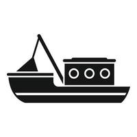 Fish vessel icon simple vector. Fishing boat vector