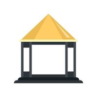 Architecture gazebo icon flat isolated vector