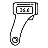 Digital thermometer icon outline vector. Infrared temperature vector