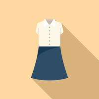 Fashion uniform icon flat vector. College dress vector