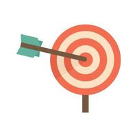 Company business target icon flat isolated vector