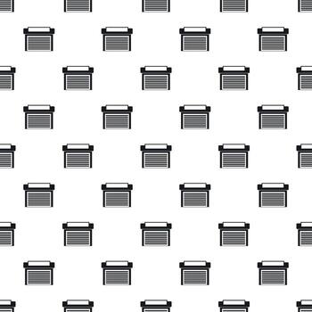 Garage with gate pattern, simple style vector