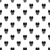 Screw tooth implant pattern, simple style vector