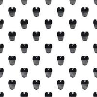 Screw tooth implant pattern, simple style vector