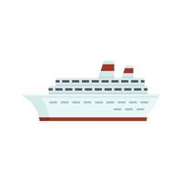 viaje crucero icono plano aislado vector