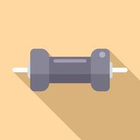 Computer resistor icon flat vector. Electrical circuit vector