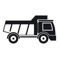 Toy truck icon, simple style vector