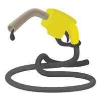 Refueling nozzle icon, cartoon style vector