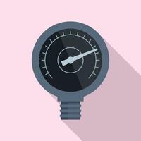 Pipe manometer icon flat vector. Gas meter vector