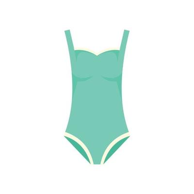 Beach swimsuit icon flat isolated vector