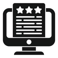 Feedback icon simple vector. Star review vector