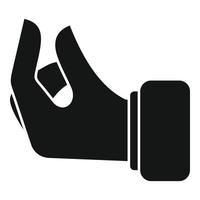 Take hand icon simple vector. Arm pose vector