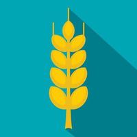 Ripe spike icon, flat style vector