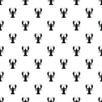 Crayfish pattern, simple style vector