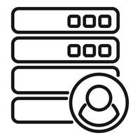 Server data icon outline vector. Software platform vector