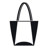 Big bag icon, simple style vector