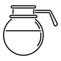 Round coffee pot icon outline vector. Hot espresso vector