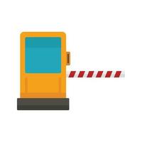 Toll road gate icon flat isolated vector