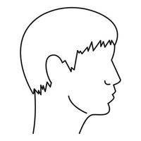 Human head icon, simple style vector