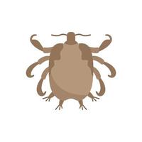 Serious human bug icon flat isolated vector