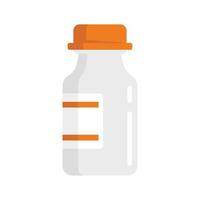 Medical insulin pot icon flat isolated vector