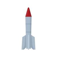 Missile flying icon flat isolated vector